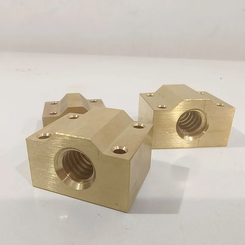 1PCS Trapezoidal Screw Rod Box Type Slider Copper Nut NSBR10