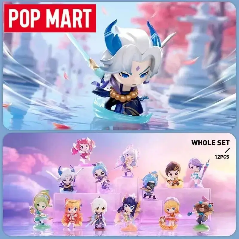 팝 마트 X 골든 스패출라를 위한 싸움 치비 시리즈 블라인드 박스 귀여운 액션 애니메이션 피규어 깜짝 박스 오리지널 장난감 인형 장식품