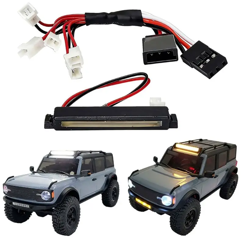 B05C-Light For 1/30 Scale RC Crawler Car Accessories LED Roof Lamp Upgrades Parts SCX30 Compatible Yellow Light