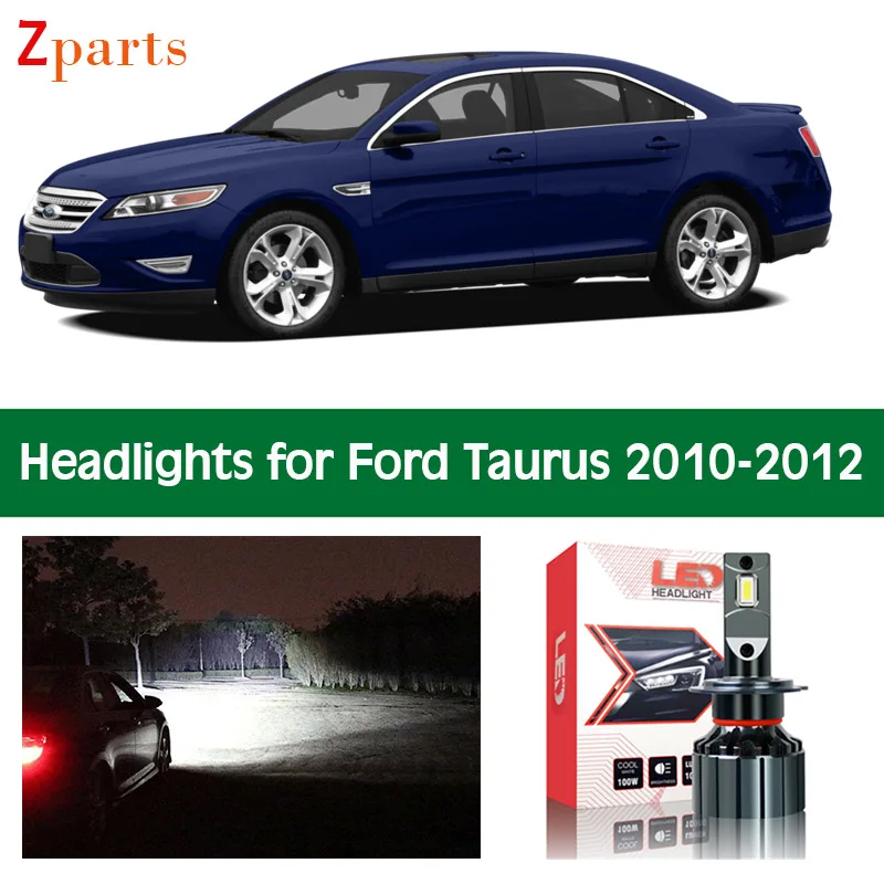 Car Lamps For Ford Taurus 2010 2011 2012 LED Headlight Low Beam High Beam Super Bright Auto Bulbs Lighting Lamp Accessories