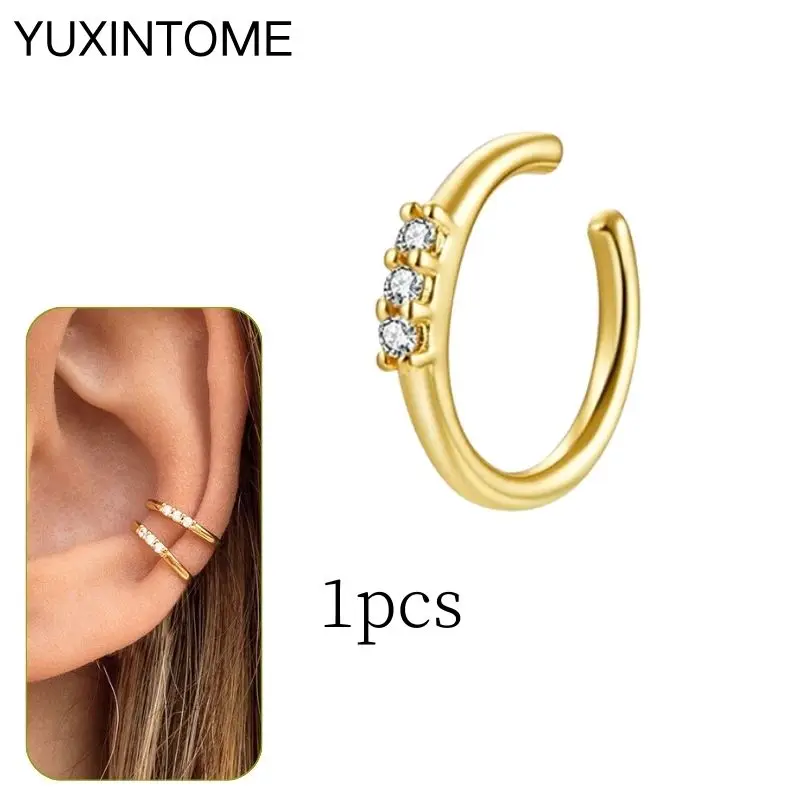 Women's 24K Gold Plated Punk Ear Cuff, No Piercing