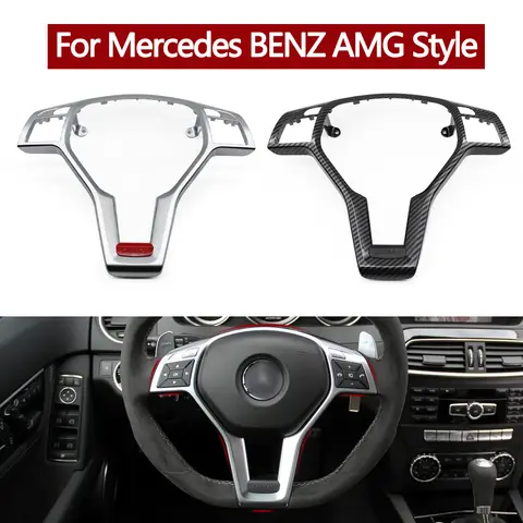 메르세데스 벤츠 AMG C E GLK GLA CLA 클래스 W176 W204 W212 W156 W218 A 용 자동차 핸들 크롬 트림 커버 09946400139107