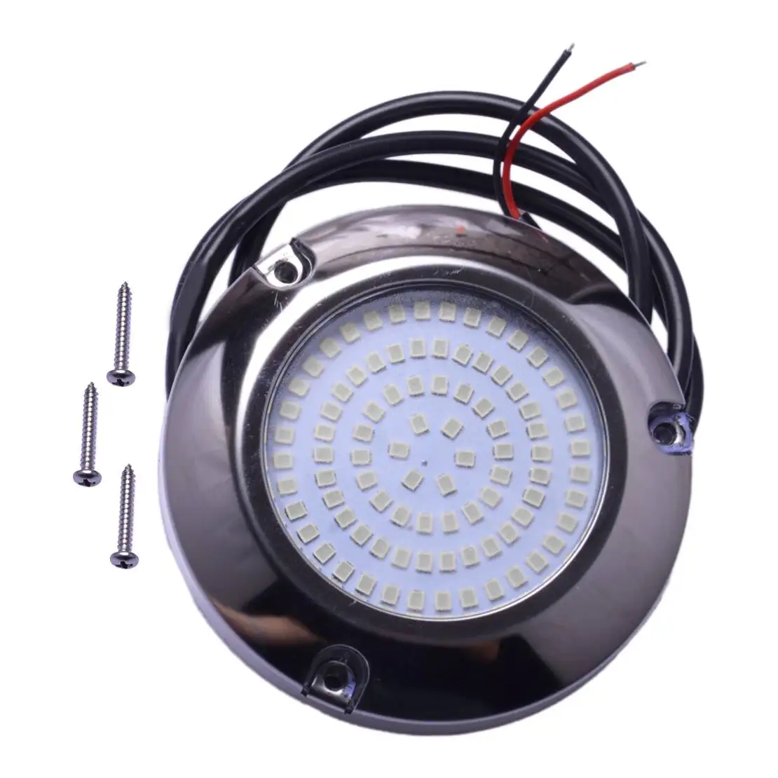 IP68 Stainless Steel Red Light 90LED Underwater Pontoon Marine Boat Camper trailer Caravan RV Transom Light