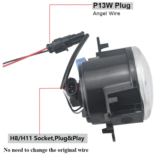 Imagen 2 del producto Luces LED antiniebla para coche, lámpara de luz diurna, Ojo de Ángel, DRL, para Peugeot Landtrek 2020, 2021, 2022, 2023, 1 par