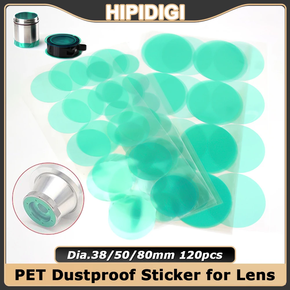 

PET Dustproof Sticker Adhesive Tape Dia38/50/80mm for Laser Head Lens No Glue Left Protective Dust Off Heat Resistant Insulation