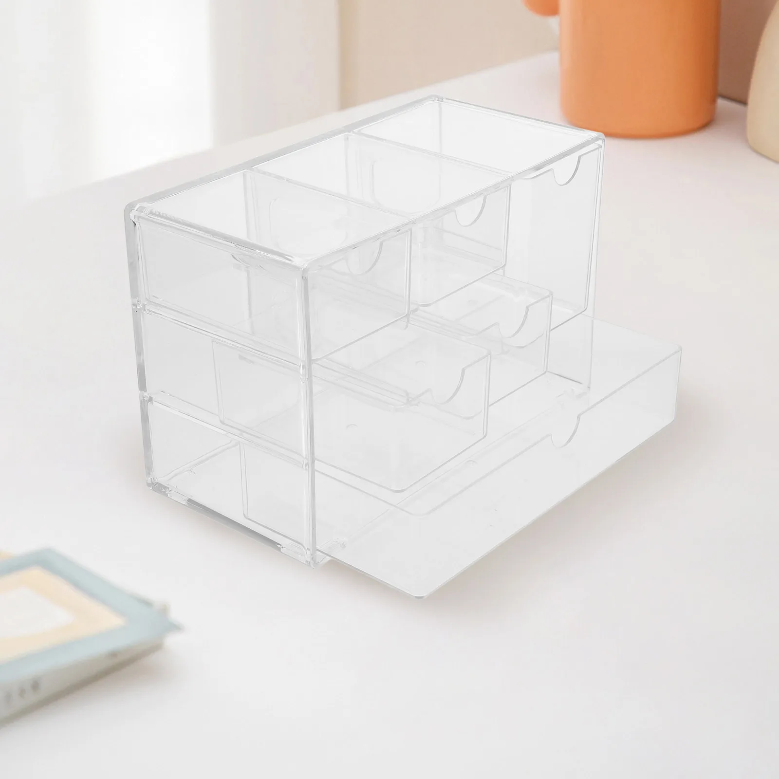 

Drawer Storage Box Office Desk Organizer Stationery Plastic Organiser Drawers Desktop