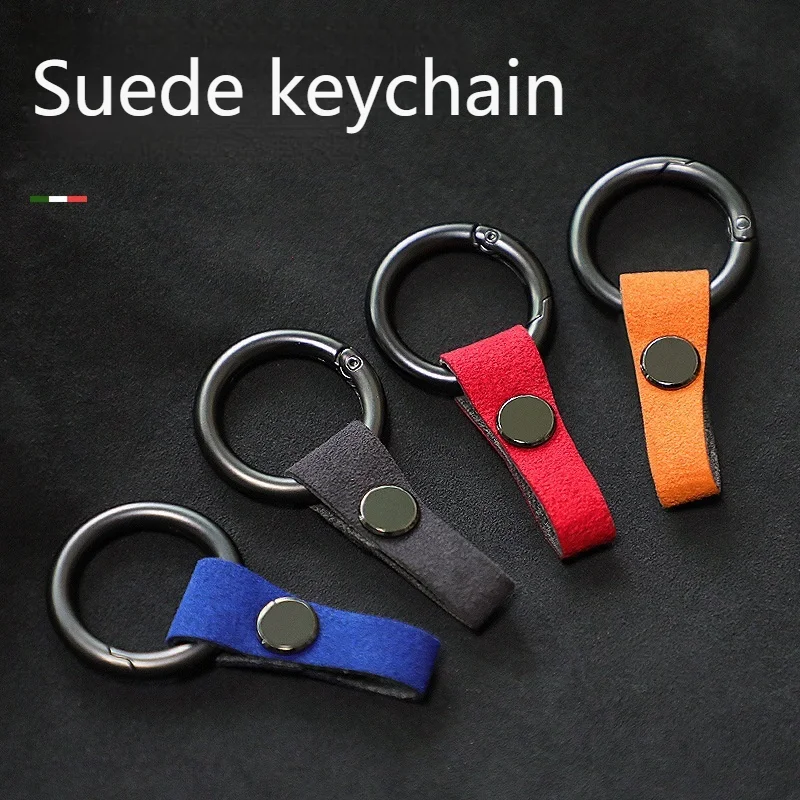 Suede Car Key Fobs Keyring Key Chain Decoration Auto Interior Modification Accessories