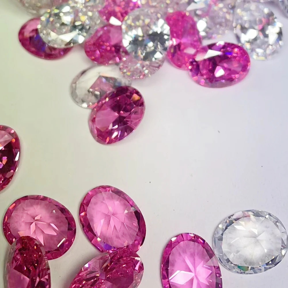 ÉNORME Zircon rose VVS non chauffé 15x20mm coupe ovale AAAA + pierre précieuse en vrac