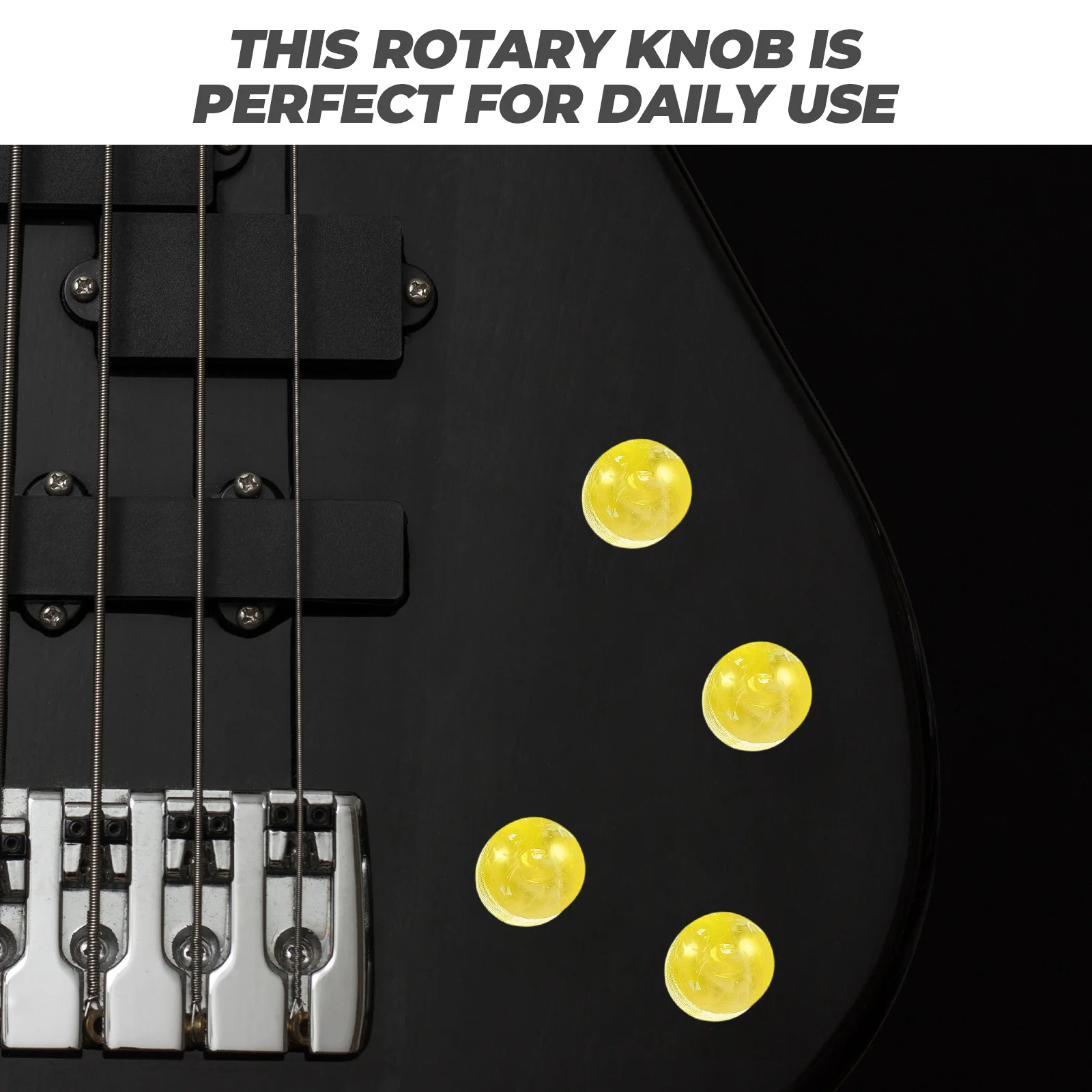 

1Set Guitar Potentiometer Control Knobs Plastic Rotary Electric Volume Tone Replacement Bass Knobs Bass Knob Wrenches