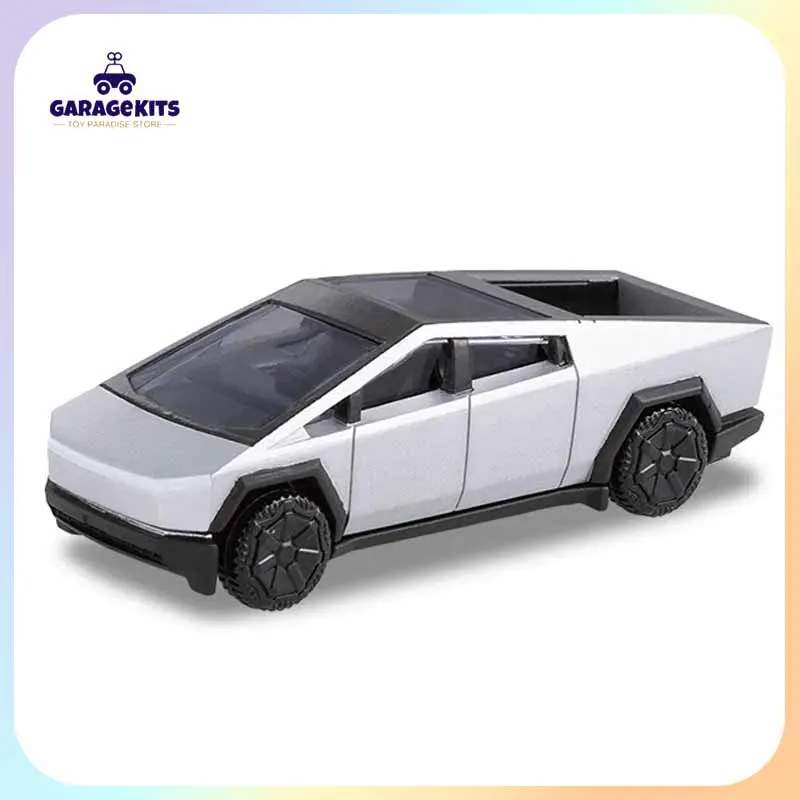 

Tomy Car Model Black Box Tp41 Toy Car Desktop Pandent Decoration Alloy Material Tesla Cyberpunk Style White Pickup Concept Car