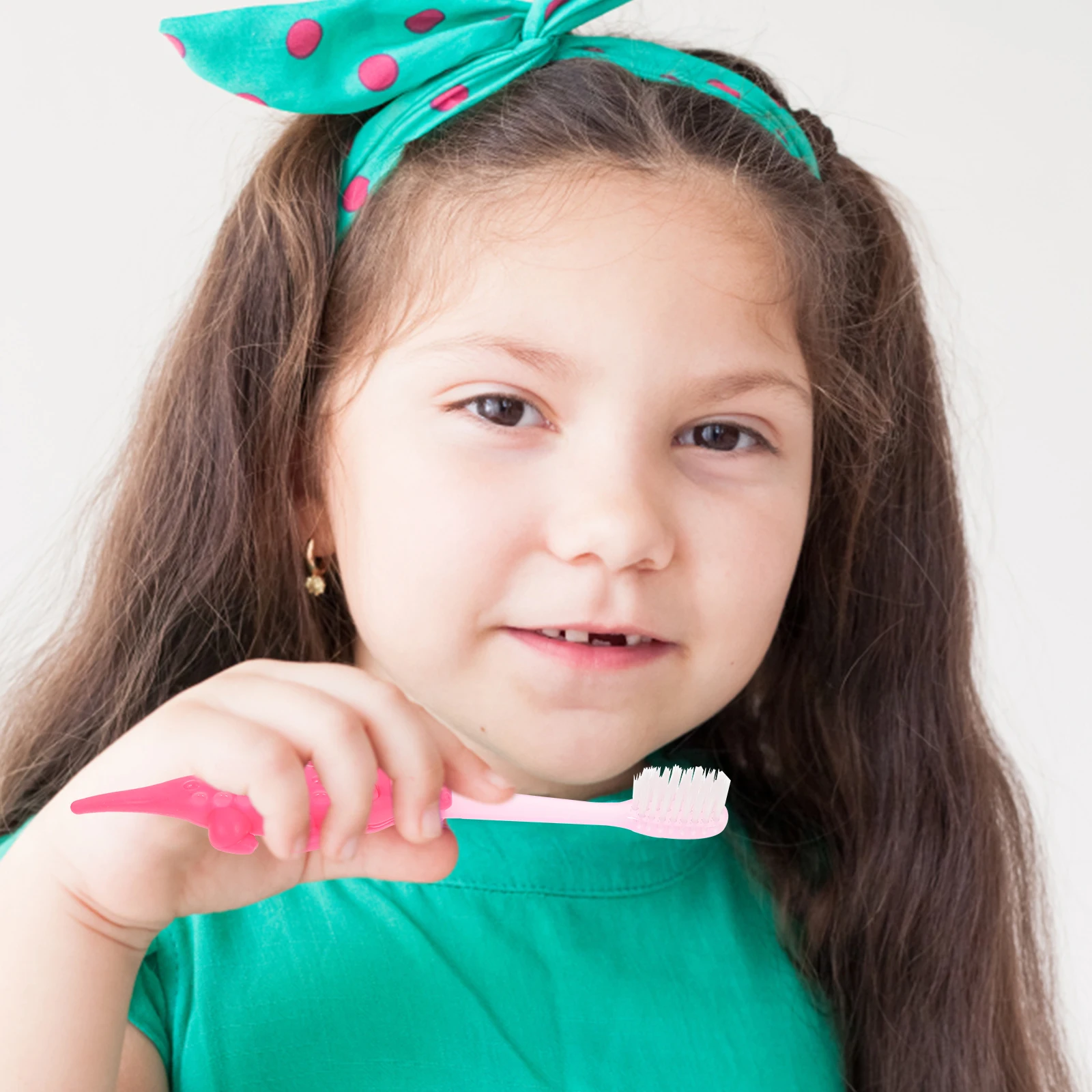 

Portable Kids al Care Tool Cartoon Teeth Cleaning Brush Toddler Age 2 4 Supple Bristle Toothbrush PP Material Lightweight