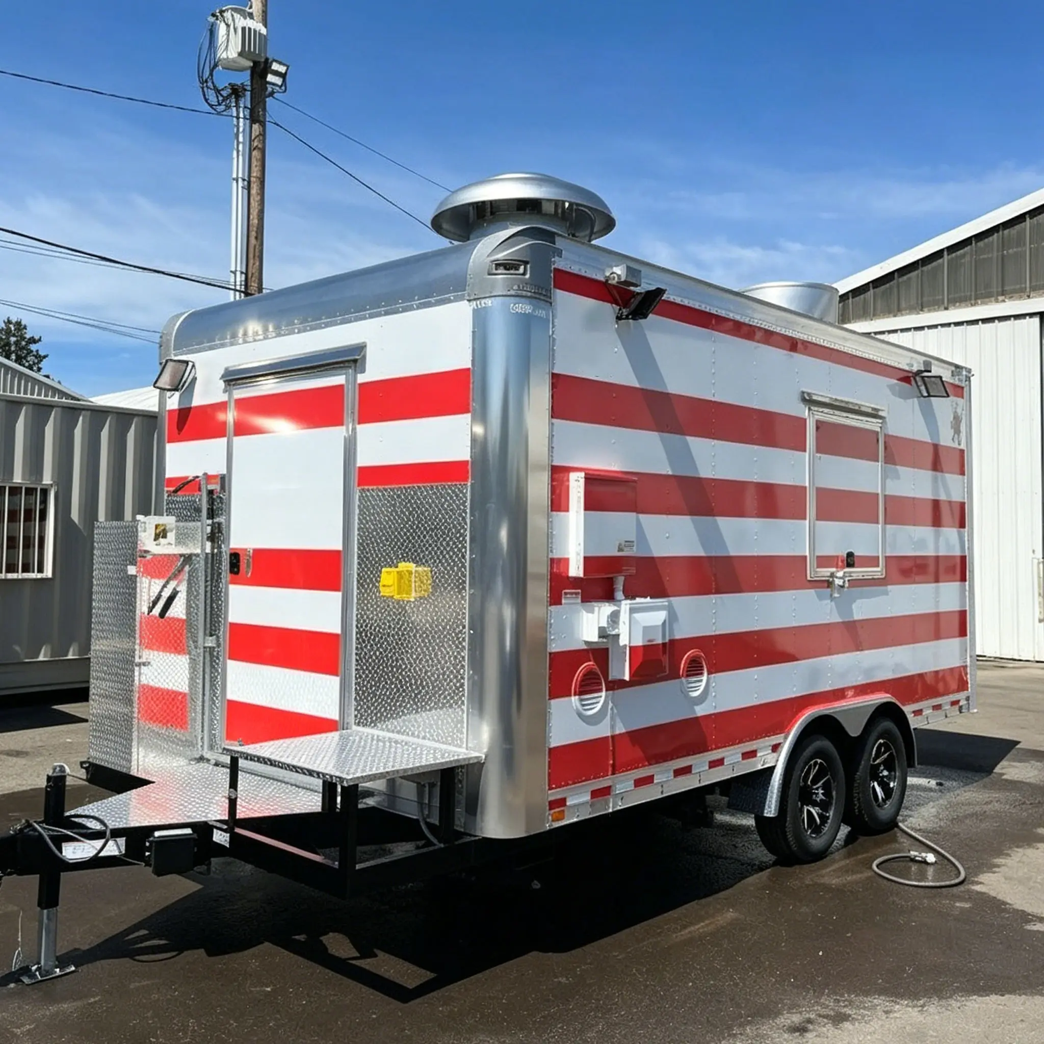 New Enclosed Food Trailer Usa Hotdog Cart Restaurant Truck Retail Ice Trailer Pizza Food Shop Hotel Coffee Ice Cream Corn More