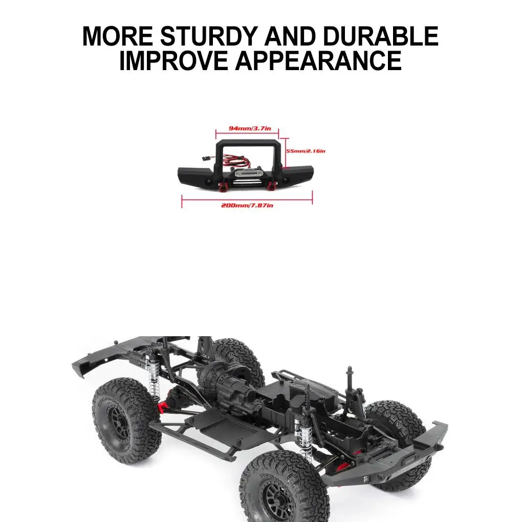 RCGOFOLLOW 1/10 Aluminum Alloy Durable Front Bumper Rc Front Bumper For SCX10 TRX4 TRX6 RC Car Part