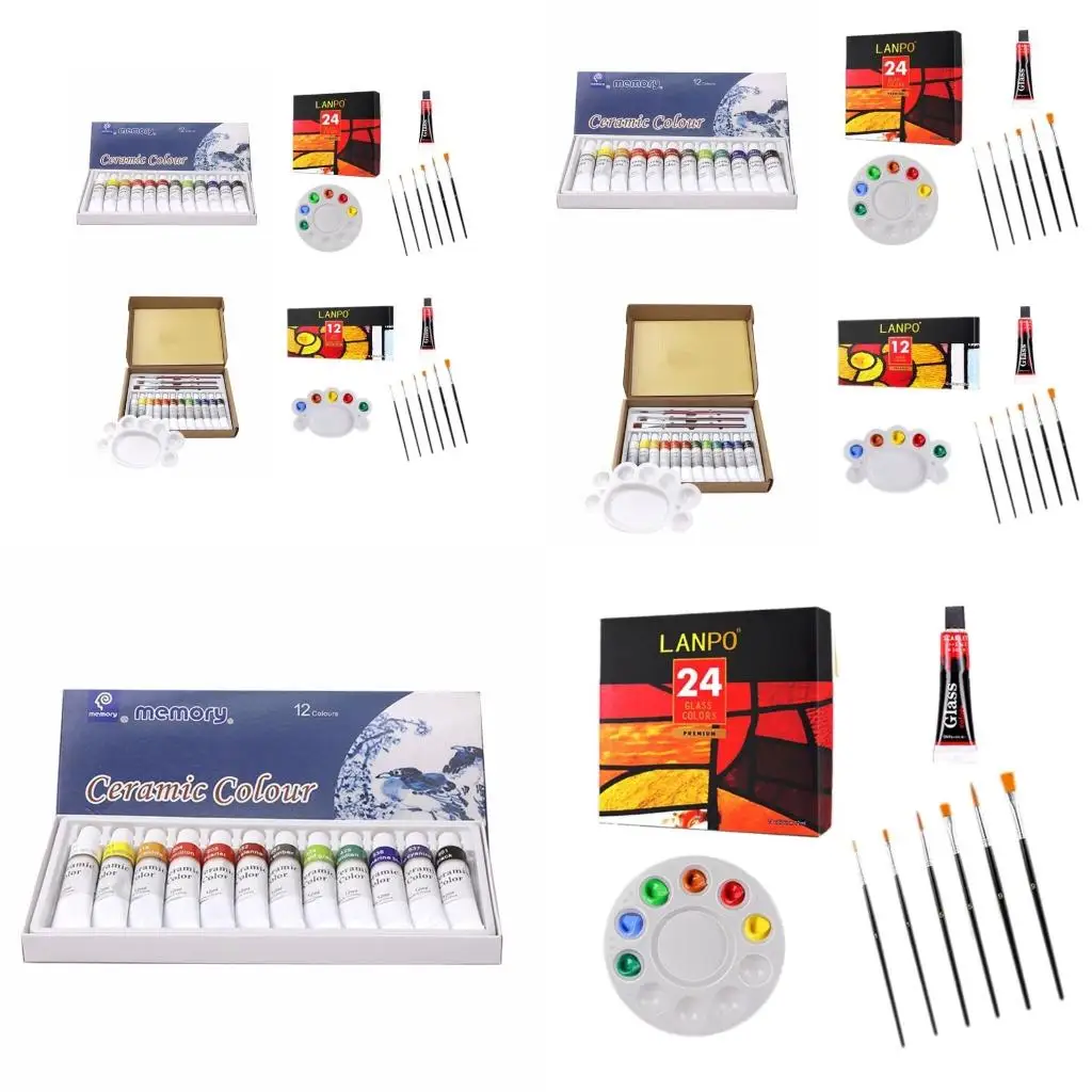  12/24 Color Pottery Art Ceramic Pigment Portable Set Color Powder
