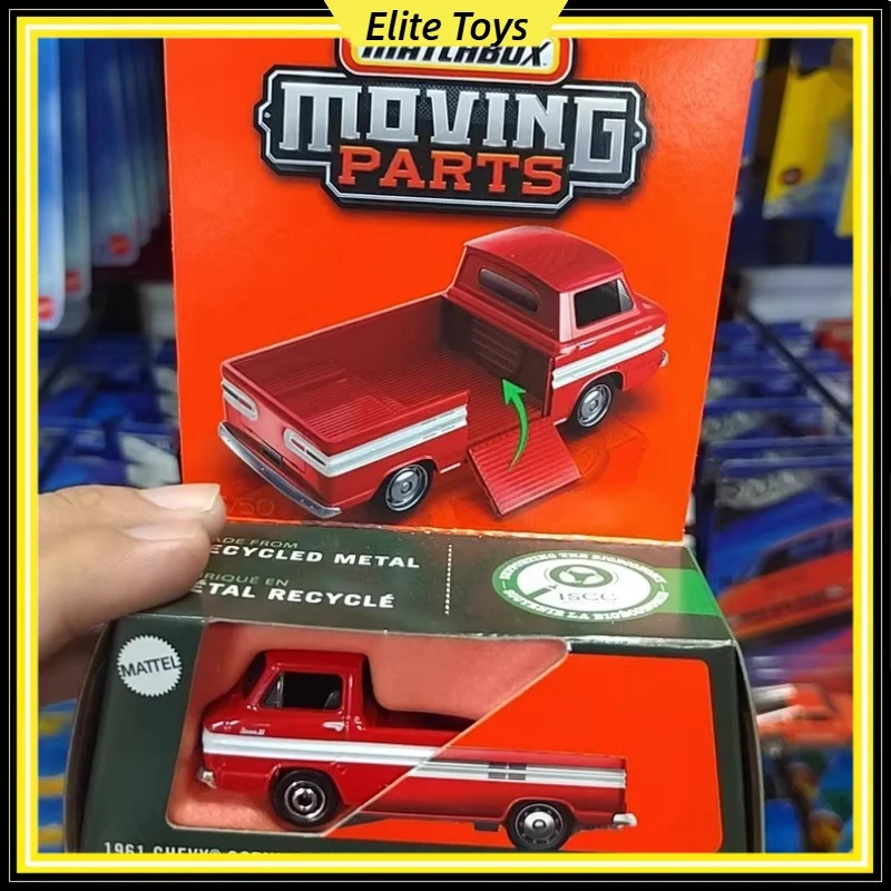 

Матч-бокс, движущиеся детали серии '61 Chevy Corvair Rampside Pickup, металлический масштаб 1:64, литая под давлением мини-модель автомобиля, коллекционная игрушка