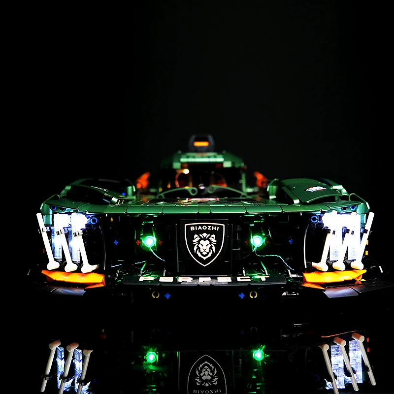 Kit luce LED RC fai da te per LEGO 10616 Peugeot 9 x8 hybrid supercar (solo luce a LED, senza modello di blocchi)