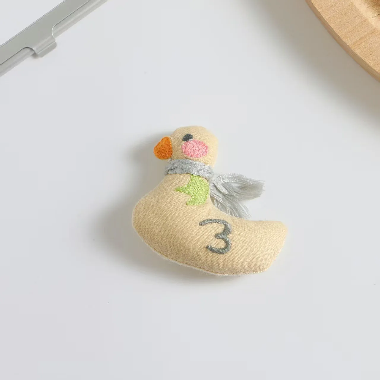 Cute Cartoon Animal Owl Fruit Brooch Set Handmade Plush Doll Pin for Bag Backpack DIY Craft Clothing Accessory Decoration view 5
