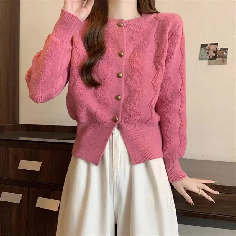 

Trends Beautiful Sweater Women Autumn Winter Knitted Cardigan Soft Single-breasted Top Vintage Harajuku Coat High-quality Jacket