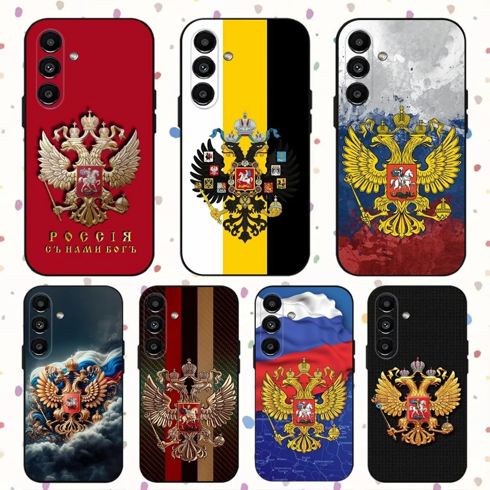 R-Russia Coat Of Flag Phone Case For Samsung S24,S21,S22,S23,S30,Ultra,S20,Plus,Fe,Lite,Note,10,9,5G Black Soft Cover