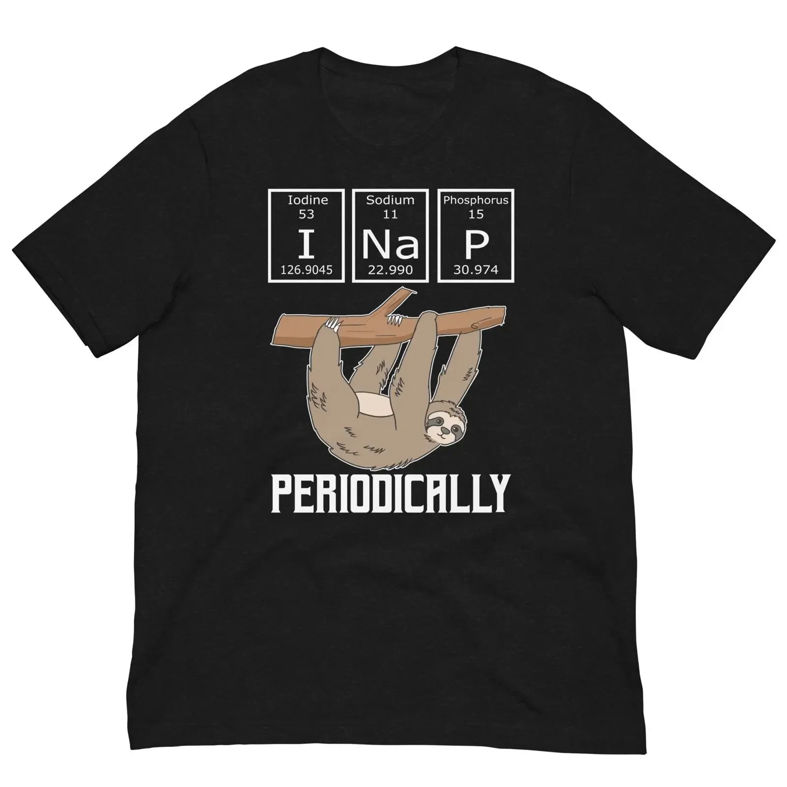 I Nap Periodically Sloth Periodic Table T Shirt Funny Chemistry Elements Science For Napping Lover vintage Washed Soft