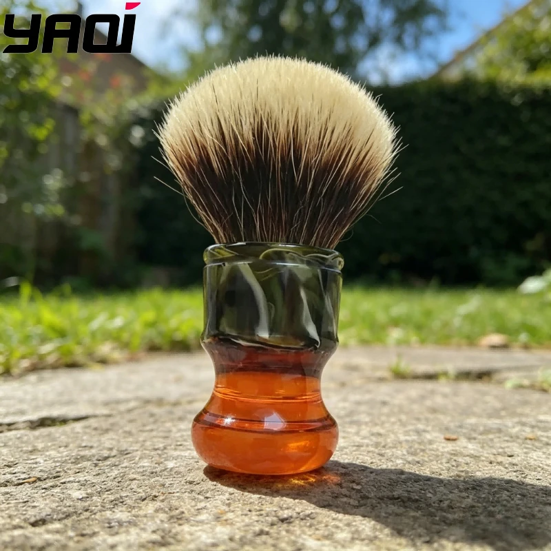 2026-yaqi-22mm-サグラダファミリア-ツーバンド-バジャー毛-レジンハンドル-メンズ-ウェットシェーブブラシ