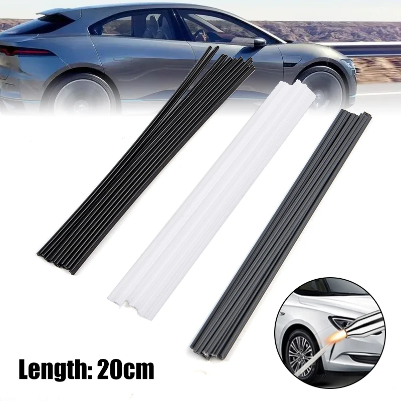 10Pcs/set 20cm White/Gray/Black Welding Rod PP/PVC/PE Stick Plastic Welder Gun Bumper Repair Supply