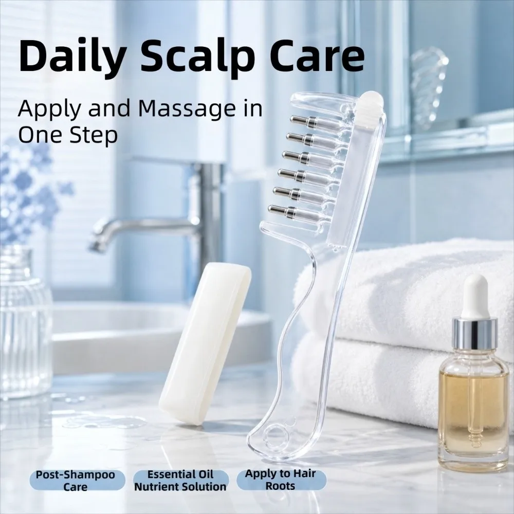 Multi-Function Mini Portable Head Applicator Hair Care Anti-Frizz Hair Firming Applicator Anti-Static Scalp Nourish