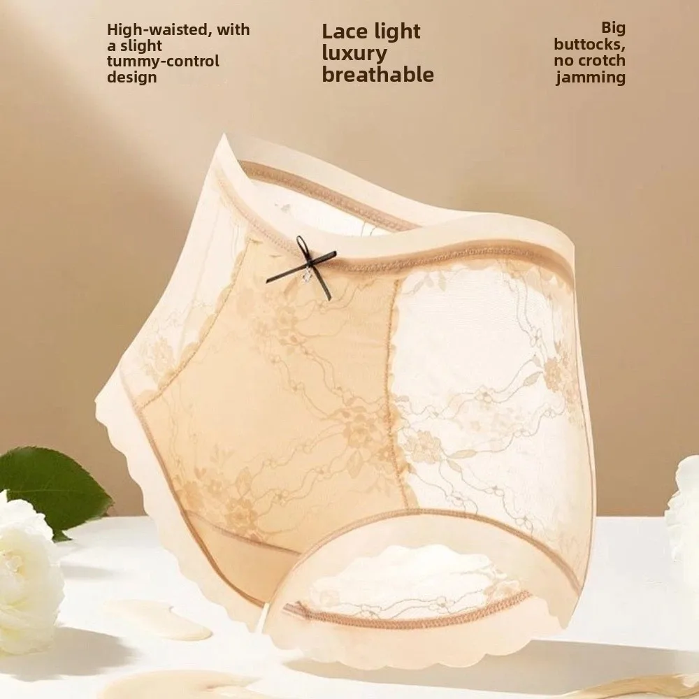 

High Waist Thin Lace Panties Belly Contracting Shapewear Postpartum Body Shaper Waist Trainer Tummy Control Underwear