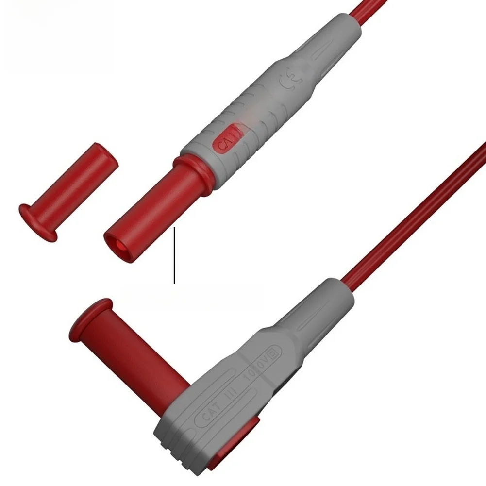 90 Degree Banana Connector Test Wire for Multimeter Copper Core PVC Insulated CATIII 1000V Electrical Application
