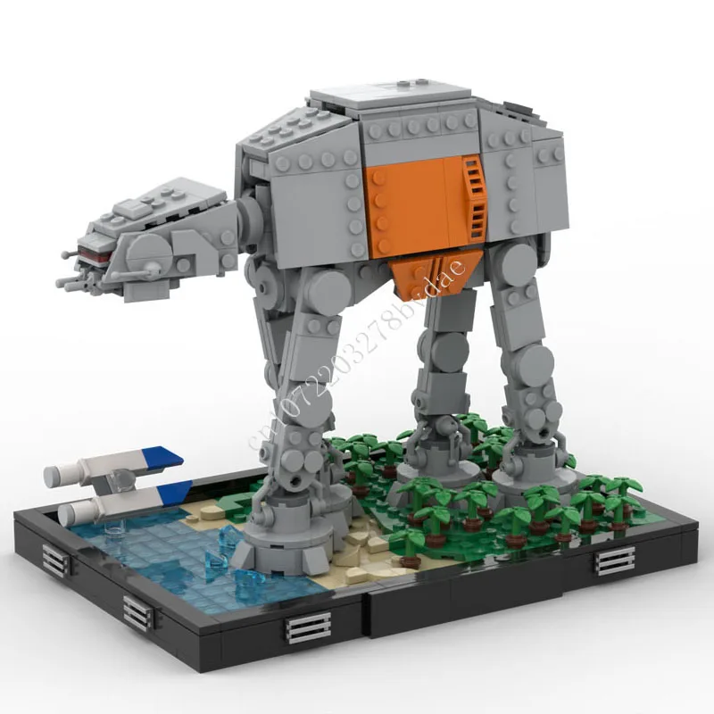792 PCS Sci-Fi All Terrain Walker Diorama Building Blocks DIY Educational Assembly Model Toy Gift for Adults Home Decoration