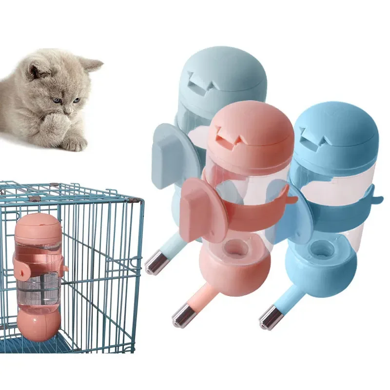 

Pet hanging water dispenser Kennel Feeding Cage Water Bottle pet Water Drinker Kettle Pets Raised-Lowered Drinking Water