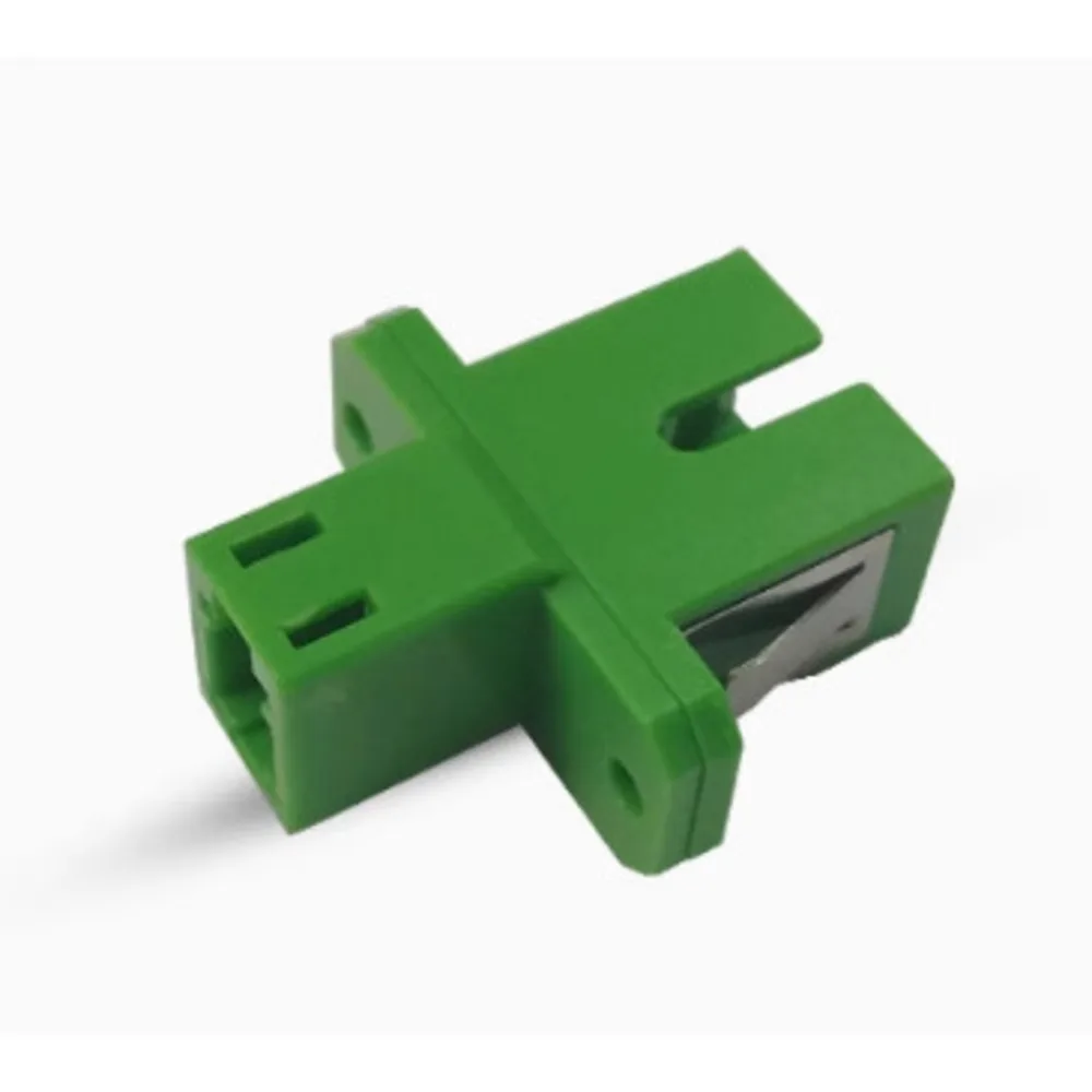 

5pcs/lot SC To LC Female Fiber Optic Adapter,SCAPC-LCAPC Green Color Plastic Fibre SM Simplex Hybrid Optical Adaptor Connector