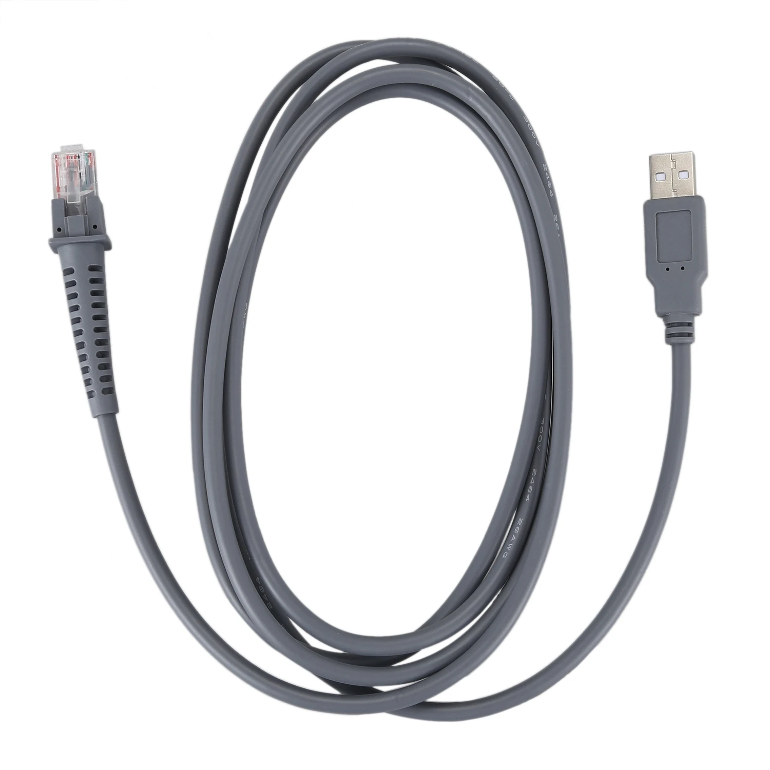 ABZW 1 X USB A macho a Cable RJ45 7 pies 2M para escáner de código de barras símbolo LS4278 LS2208 2208AP
