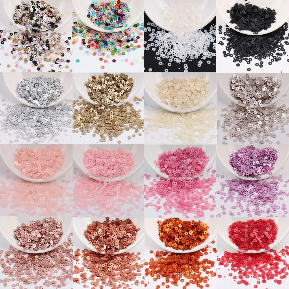 4mm gioielli fai da te Pvc Nail Art abbellimento lucido rotondo rotondo Paillettes Paillette sfaccettato perline allentate Paillettes accessori per