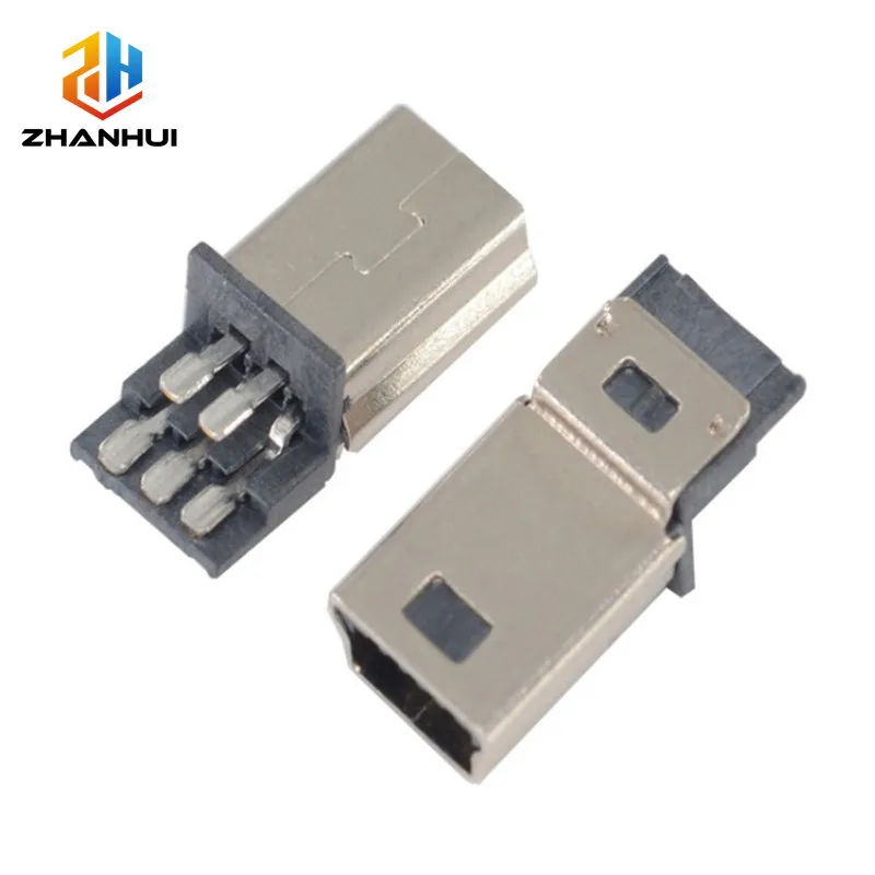 10/20/50 Pieces V3 Mini USB Type-B 5 Pin Male Surface Mount SMT Socket Plug Welding Wire Connector Electronic PCB Accessories