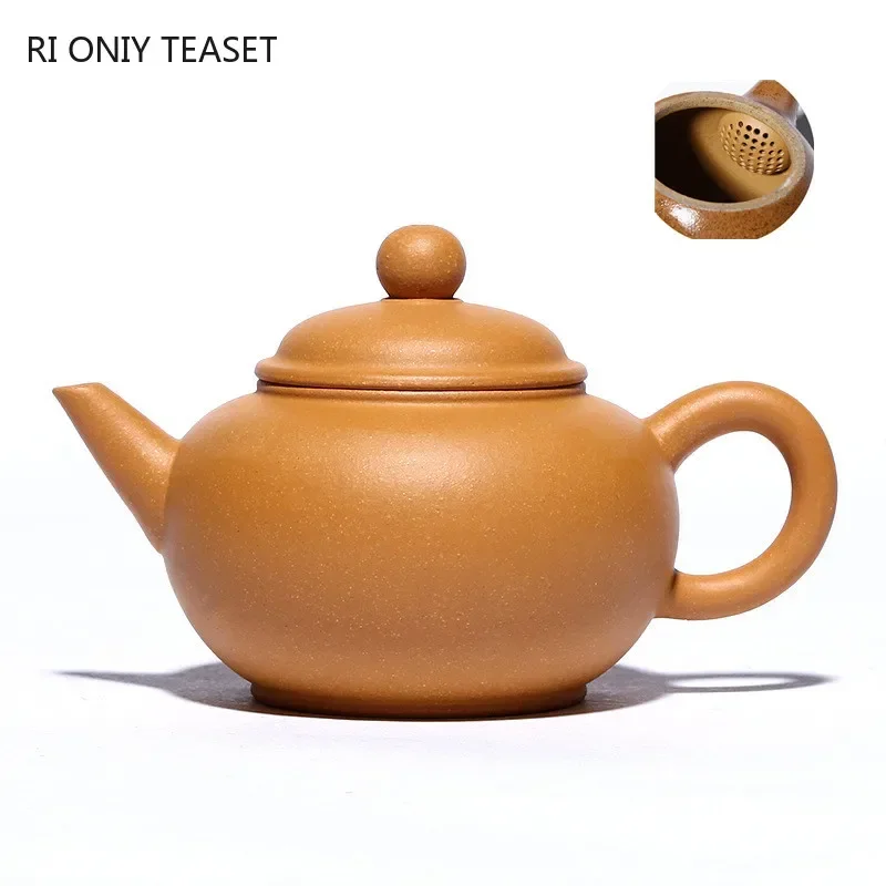 100ml Chinese Yixing Purple Clay Teapot Raw Ore Section Mud Home Tea Pot Ball Hole Filtration Zisha Kettle Handmade Tea Set