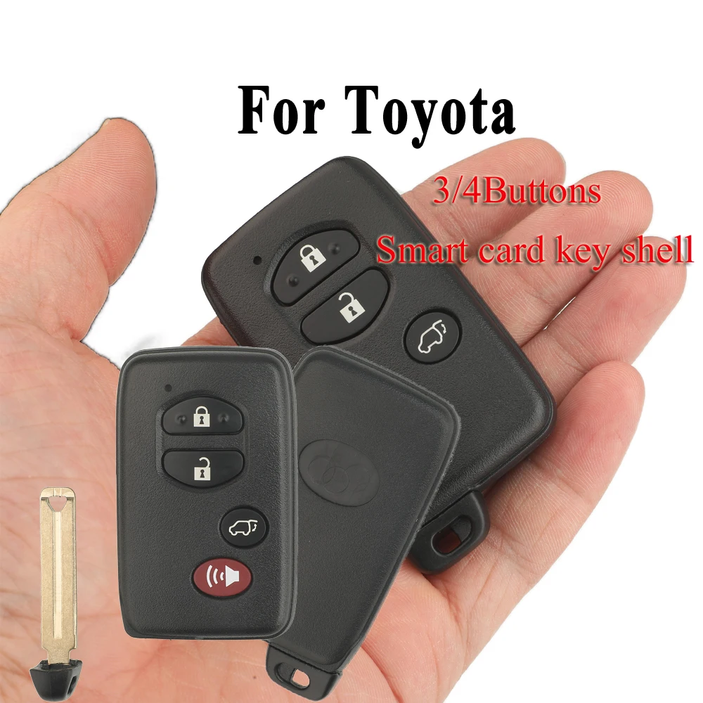 

Jingyuqin для Toyota 3/4 кнопки (SUV) черный корпус ключа для смарт-карт новый продукт модифицированный чехол для ключей
