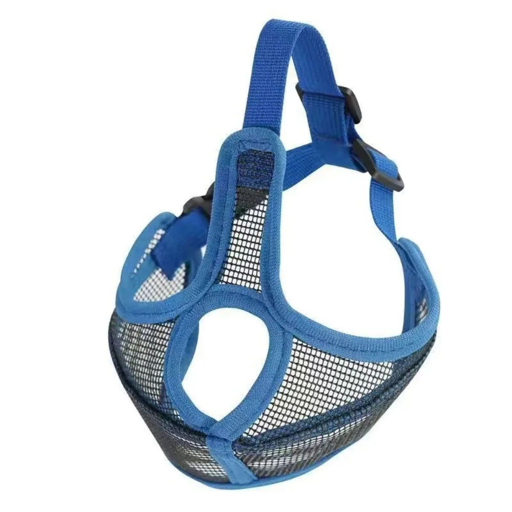

Breathable Mesh Dog Mouth Cover Adjustable Buckle Nylon Pet Dog Anti-Bark Eco-friendly Face Cover Mask Outdoor Activities