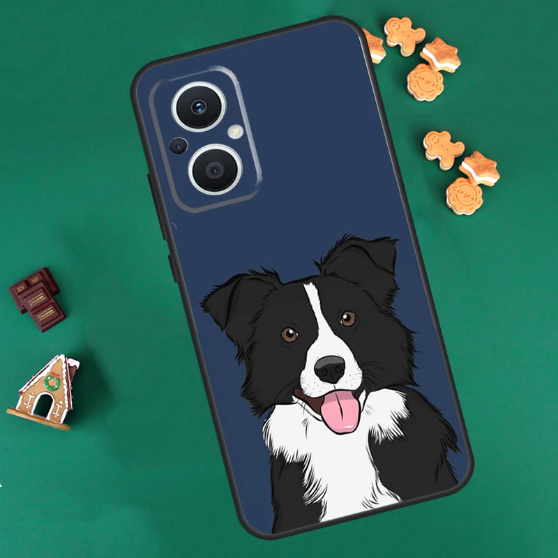 Border Collie Dog Case For OPPO Reno 10 Pro 4Z 5Z 8T 4 5 6 7 8 Lite OPPO Find X6 Pro X3 X2 Neo X5 Lite Cover