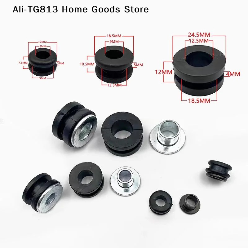 [TG813]5 Sets Pressure Relief Cushion Motorcycle Rubber Grommets Bolt Kit DIY Accessories Circular Shock Absorber Pad