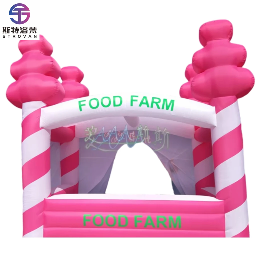 

STLF Outdoor Carnival Treat Inflatable Ice Cream Sale Stand Booth, Inflatable Candy Booth, Inflatable Food Farm for Promotion