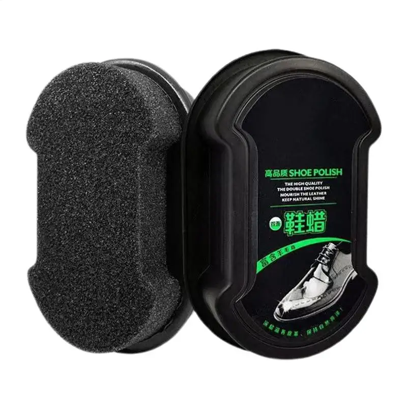 Multi-functional Double-faced Shoe Polish Colorless Light Shoes Rub Leather Cleaner Shoes Brush Care Sponge Transparent Wax image 2