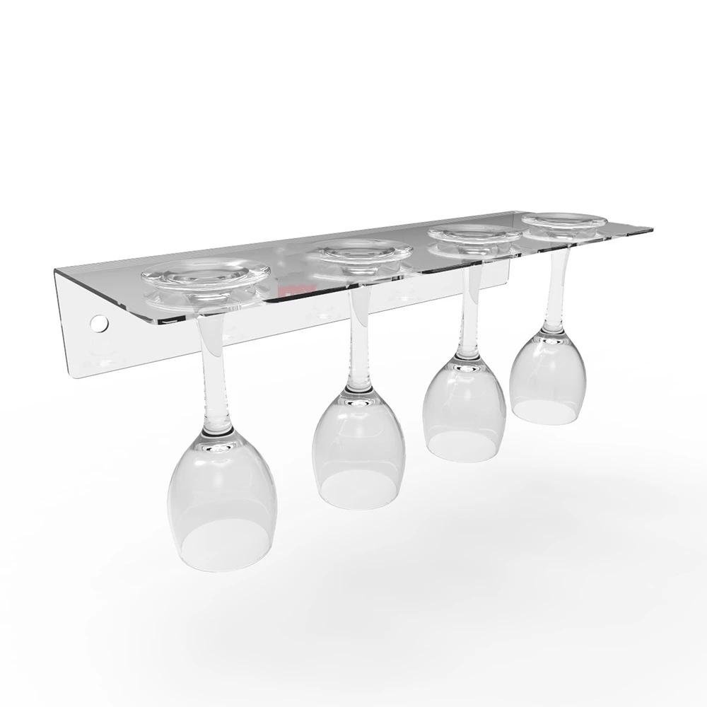 Acrylic Cup Holder Wine Glass Storage Rack Stand Wine Glass Holder Hanging Goblet Holder Bar Cup Holder Wine Glass Hanger Shelf