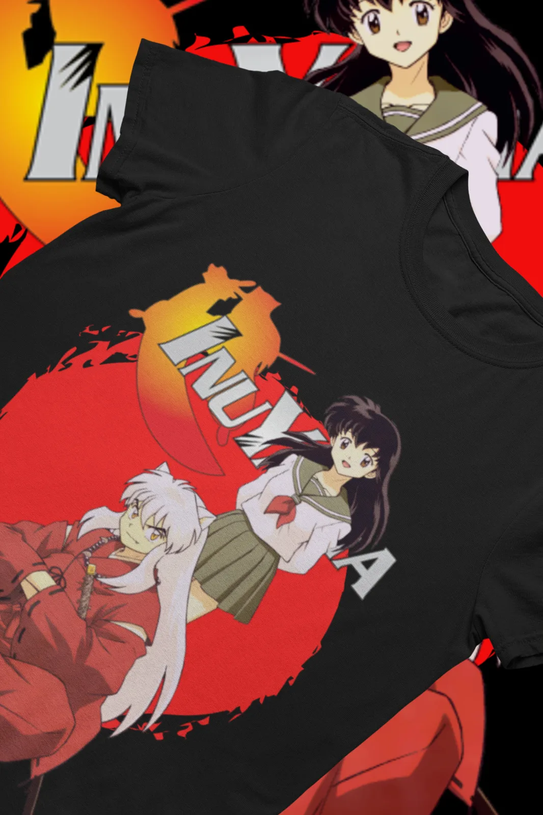 

Inuyasha Shirt, Kagome Higurashi Tee, Sesshomaru Red Moon Inu Yasha Anime Tshirt