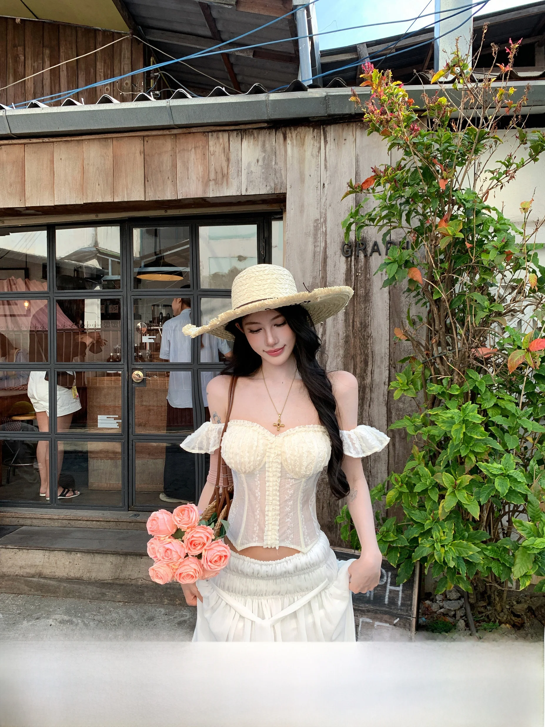 

Sexy Fibone Bra Set Pure Desire N26B30459N26Q30504 Women's Faion Summer Spring Two-Piece Set Zipper Closure Vest Sle