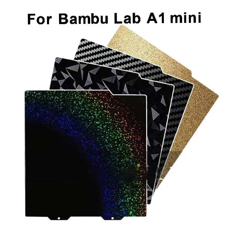 

For Bambu Lab A1 Mini 3D Printer Build Plate 184x184 Double Sided PEO PET Magnetic PEI Steel Sheet PEY Heated Bed Upgrade