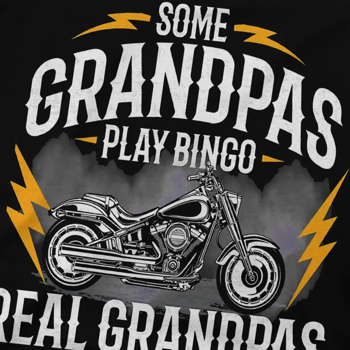 Men\'s Some Grandpas Play Bingo Real Grandpas Ride T Shirt Motorcycles Pure Cotton Clothes Leisure Short Sleeve O Neck Tees