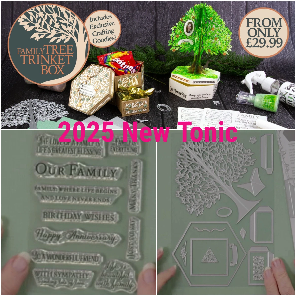 

Family Tree Trinket Box Cutting Dies Craft Embossing Make Paper Greeting Card Making Template DIY Handmade 2025 New
