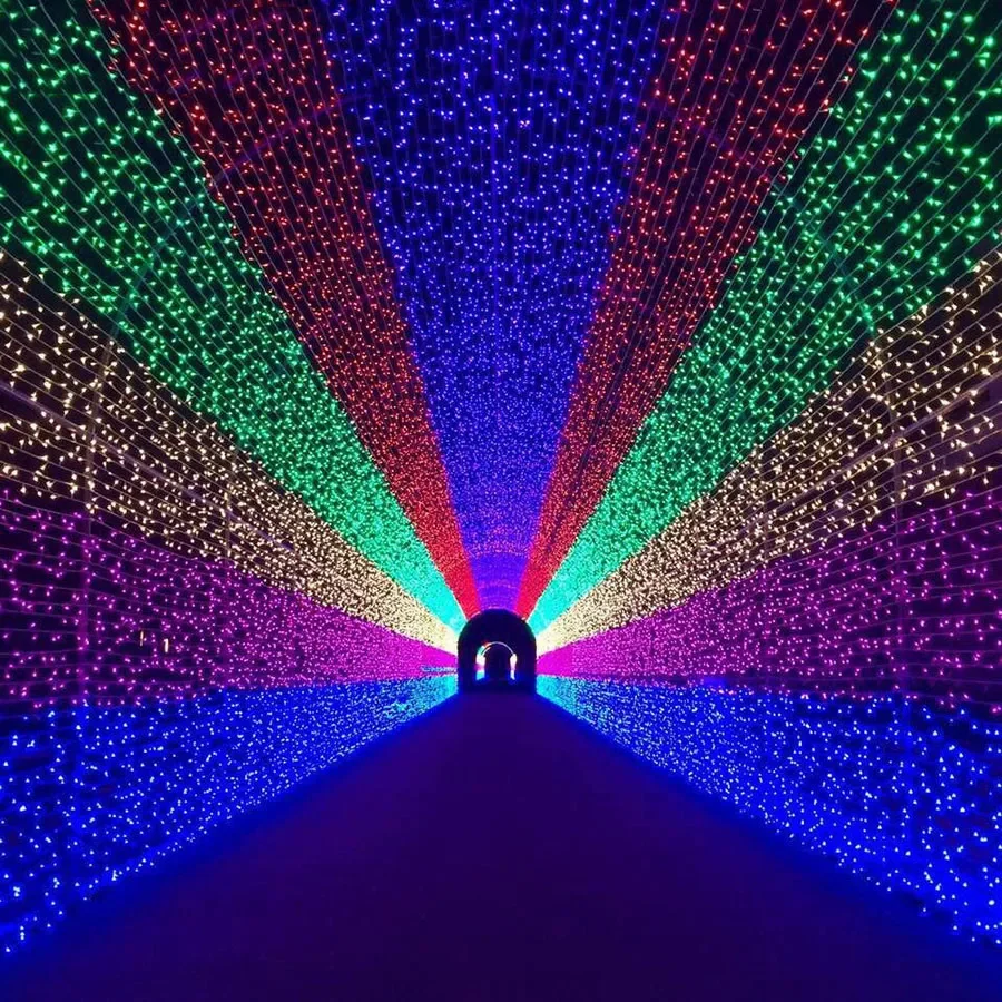 Solar or EU Plug Net Light Mesh Fairy Lights Waterproof Garland With 8 Modes Timer Christmas Decorations For Home 3M*2M Holiday