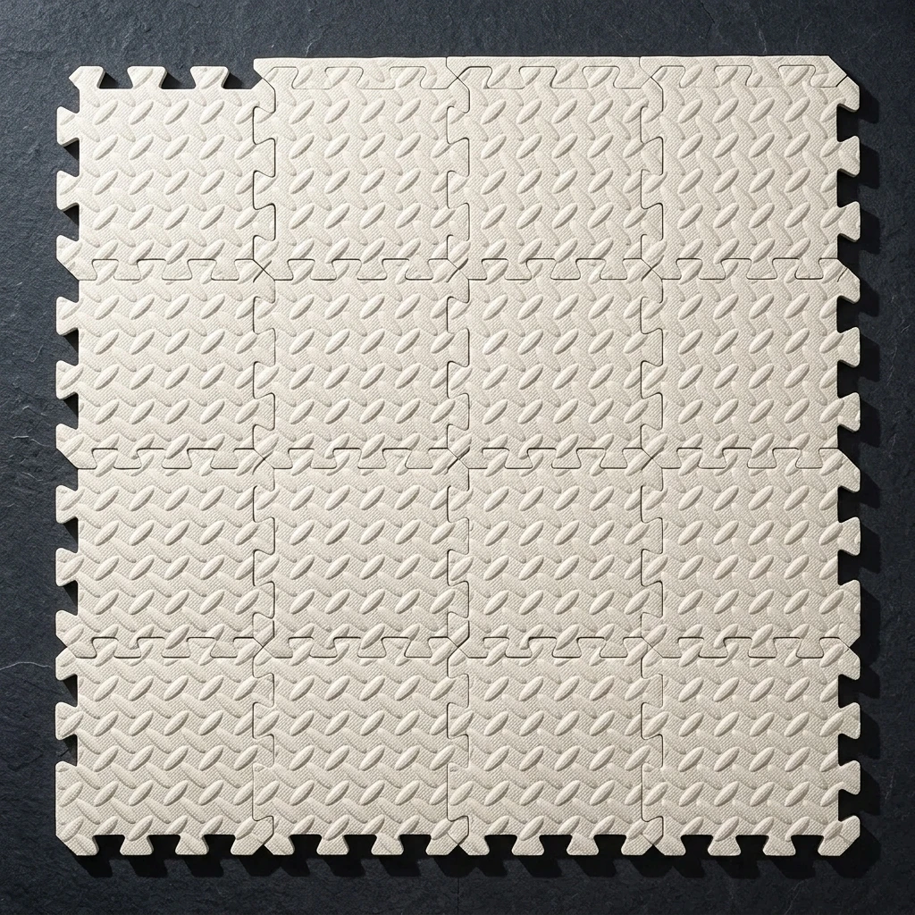 20 Piece EVA Massage Mat Interlocking Floor Mat Non Slip Foam Tiles White Home Gym Relaxation Cushion Shock Absorption Pad